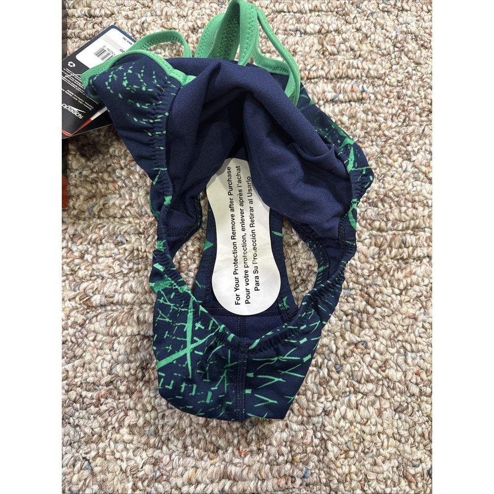 Speedo Endurance+ Racing Cut Swimsuit Women 20 One Back Competition Galactic - Picture 5 of 5
